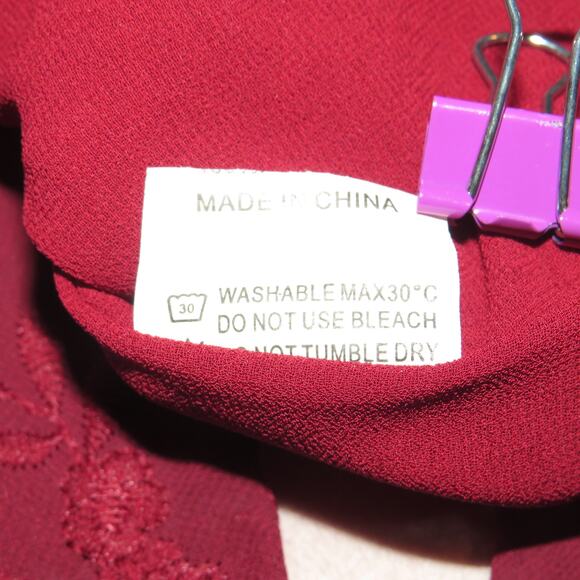 Lioness Red Baby Brooke Sheer Deep V-Neck Embroidered Romper - Picture 11 of 11